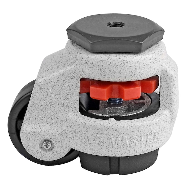 Foot Master Leveling Caster, 42 mm Nylon Wheel, 3/8-16 Stem, Swivel, 60 kg Cap, NBR Foot Pad, Ivory GD-40-S-NYN-3/8 - main